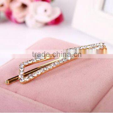 New Gold Silver Twinkle Crystal Rhinestone U Shape Hair Barrettes Hairpin Hair Accessories Jewelry For Women & Girls