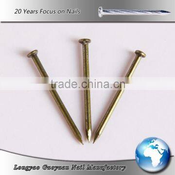 Yellow Coated Concrete Nails with factory direct supplies