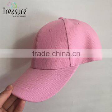 100% cotton blank baseball cap custom plain baseball cap curved brim 6 panels cap