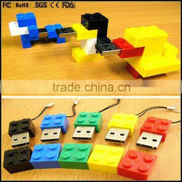 build block custom made usb flash drive,2 inch hard plastic USB flash drive China suppliers