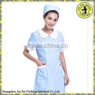 Sweet Hospital Staff Uniform With Cap For Angle Nurses