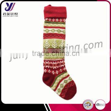 Cheap winter wool felt knitted Christmas stocking candy cane factory wholesale sales ( accept the design draft)