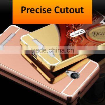 Samco Luxury Air Aluminum Metal Bumper Detachable + Mirror Hard Back Case, 2 in 1 Ultra Thin for Vivo Y28 Mobile Phone Cover photo-2