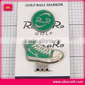 Custom golf hat clip with golf ball marker