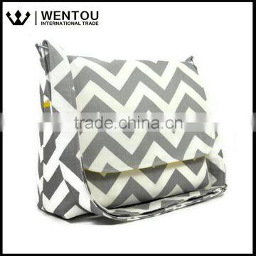 Gray Chevron Handbag Women's Messenger Bag