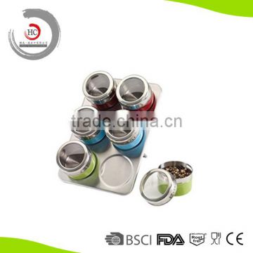 Reusable stainless steel magnetic spice tin magnetic spice rack magnetic spice jar HC-MS16                        
                                                                                Supplier's Choice