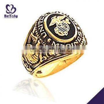 Customized wholesale silver unique custom military rings