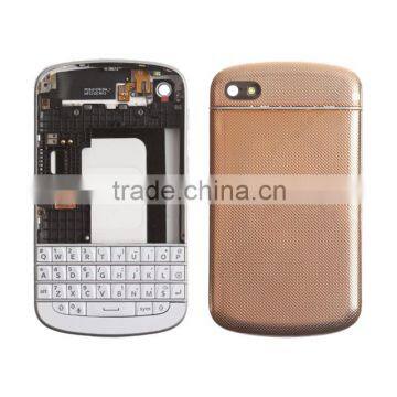 Original Genuine Complete Housing And QWERTY Keypad Assembly For BlackBerry Q10 - Gold