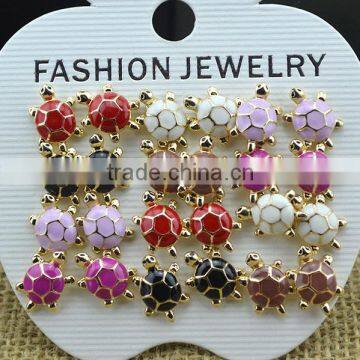 new lady hot sale high quality custom stud colorful tortoise earring