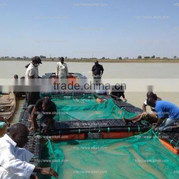 Nigeria tilapia, catfish farming aquaculture net cage