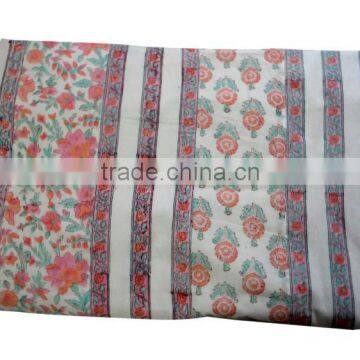 RTHBC-13 Designer Floral Printed Patches Double Bed Size Colorful Patchwork Bed Cover Cotton Fabric Bedspread wholesale