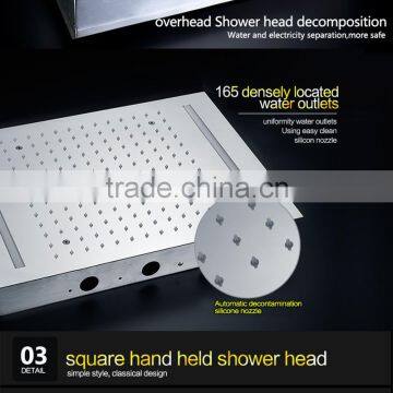 Rain Spa Shower Set 360*500mm Led Light Rain Shower Head Embed Ceiling Color Change Body Spray Bathroom Shower Head Set photo-6