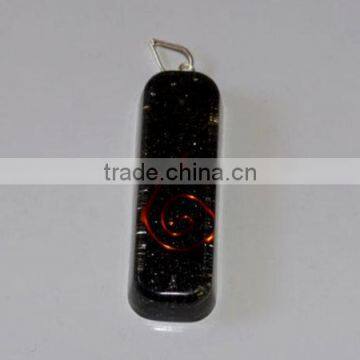 Black Tourmaline Pipe Pendent