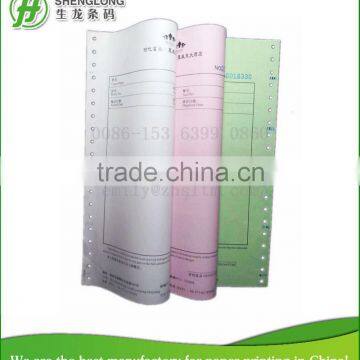 (PHOTO)3ply color paper hotel perforated account bill