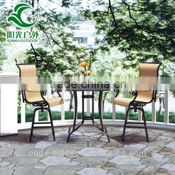 New fashion cast aluminum outdoor furniture bar table and chairs