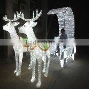 Motif Lights With Reindeer Pulling Sleigh