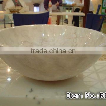 RB-021 white polished marble basin