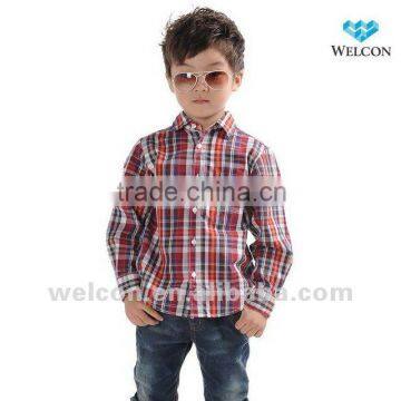 long sleeve new fashion design brand children shirt 100% cotton children clothes for boy