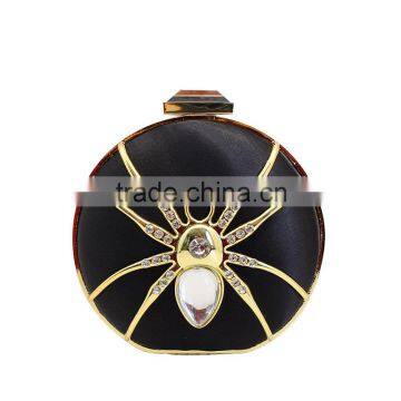 designer spider metal box party clutch bag animal decorated bag