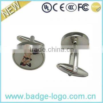 Cartoon Theme Round Metal Cuff Link Wholesaler