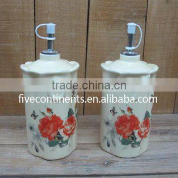 Elegant Ceramic Oil and Vinegar Cruet Kitchen Ware
