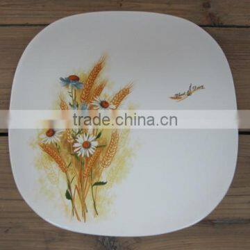 2016 newly designed bulk round ceramic plate with decal