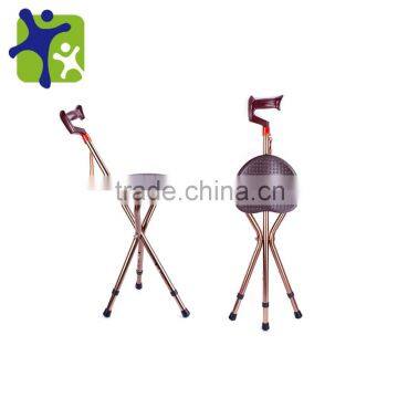 Aluminum stool walking stick with seat/chair