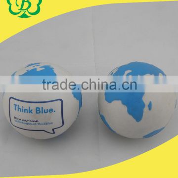 Printed Best Selling Anti pu Stress Ball, pu earth