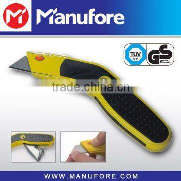 zinc alloy utility knife with 3pc blade in specialized angle handle