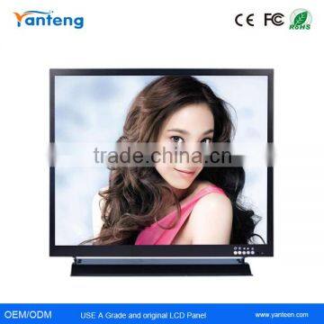 Metal casing 19inch Industrial LCD CCTV monitor with HDMI and BNC input