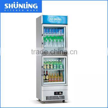 Open direct supermarket beer vertical refrigerated display cabinet