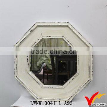 elegant octagon wood craft mirrors for wall