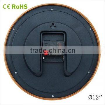 12inch Cheap Clock Round Wooden Wall Clock Promotional Items 12W28LR photo-4