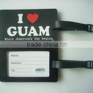 Custom made rubber travel tag,rubber name tag,custom logo 2d pvc luggage tag