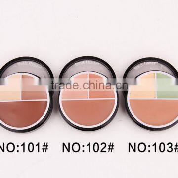 Music Flower Whitening Hydrating Concealer Cosmetic Waterproof Long Lasting 3color in 1 Concealer Palette photo-2