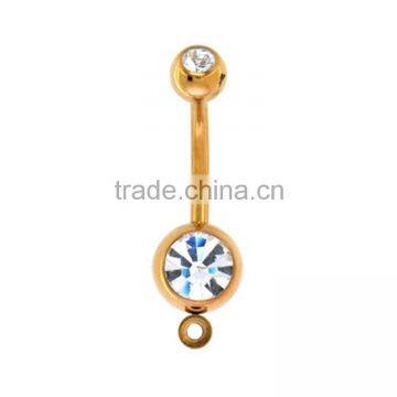 Add a Charm Double Gem Belly Button Rings