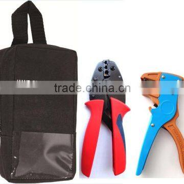 Mini tool set (L054YJ-7DU) crimping tool& cable stripper combined tool kit bag