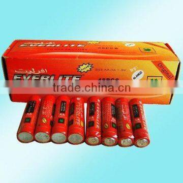 R6 SIZE AA UM-3 ZINC CARBON BATTERY 4DOZ/BOX