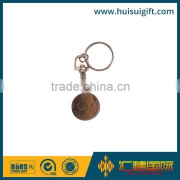 high quality promotional personilized design trolley coin keychain