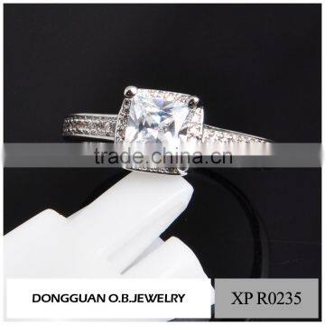 Personalized White Zircon Silver Ring Designs For Girl/Sterling Silver Ring photo-2