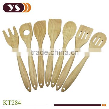 7 pieces rubber wood kitchenware set