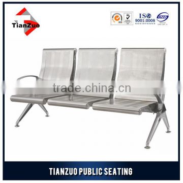 3 Seats High Backrest stainless steel airport waiting chairs