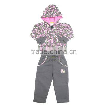 Kevince Girl Jogging Set CVC French Terry OEM Factory Clothing