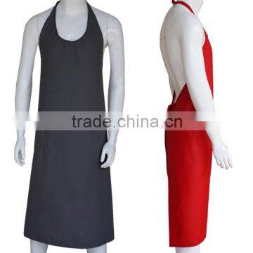 Promotional PU long waist waterproof apron for kitchen fireproof apron