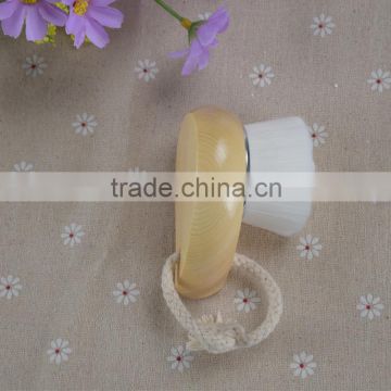 Customized wooden handle face cleaning brush for ladies