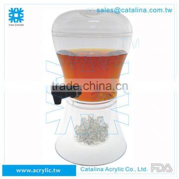 Luxury Bar Party Buttet Plastic Juice Beverage 2 Tier Cold Drinking Dispenser