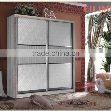 Two sliding door bedroom clothes wardrobe