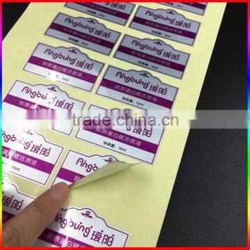 self adhesive hot sale printing aluminium foil sticker, printed adhesive matt silver PET label