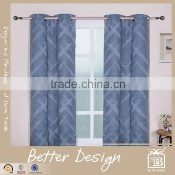 2PCS JACQUARD COATING BLUE HOME GOODS READY MADE CURTAINS