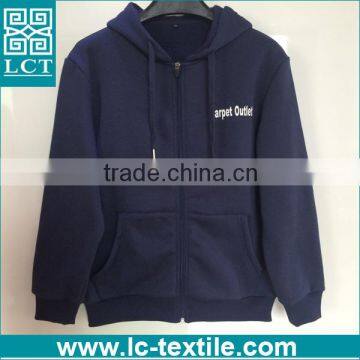 2016 no Minimum Promotional Customized Zip up Cotton Hoodies LCTH-001
